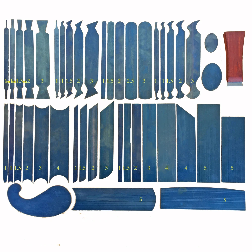 Card Scraper Cabinet - Set di raschietti per la lavorazione
