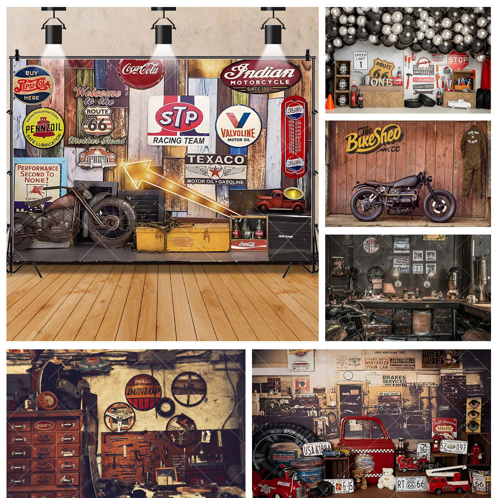Tools Workshop For Kids - Retro moto riparazione auto garage attrezzi
