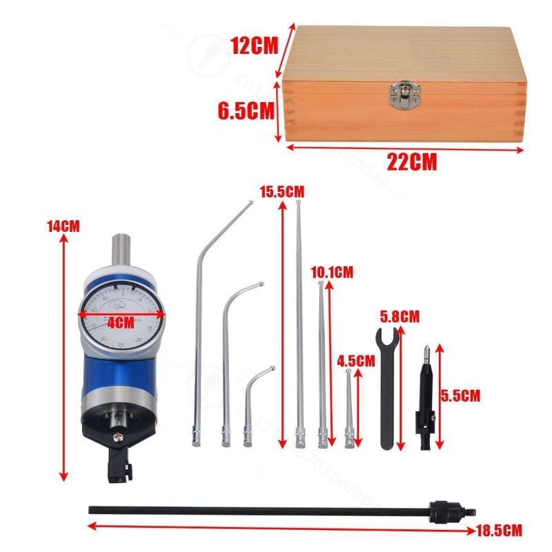 Workshop Tools Center - Indicatore a Leva Industriale Blu 0-3mm,