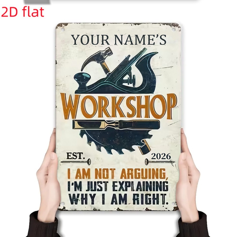 [2D Piatto] 1 pz. Targa in Met - Workshop Tools With Name recensione e prezzo
