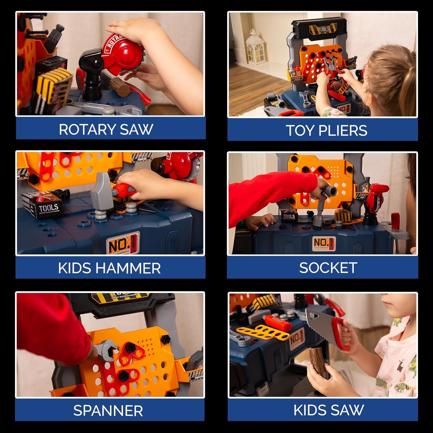 65PCS Set di panche per attrez - Tools Workshop For Kids recensione e prezzo