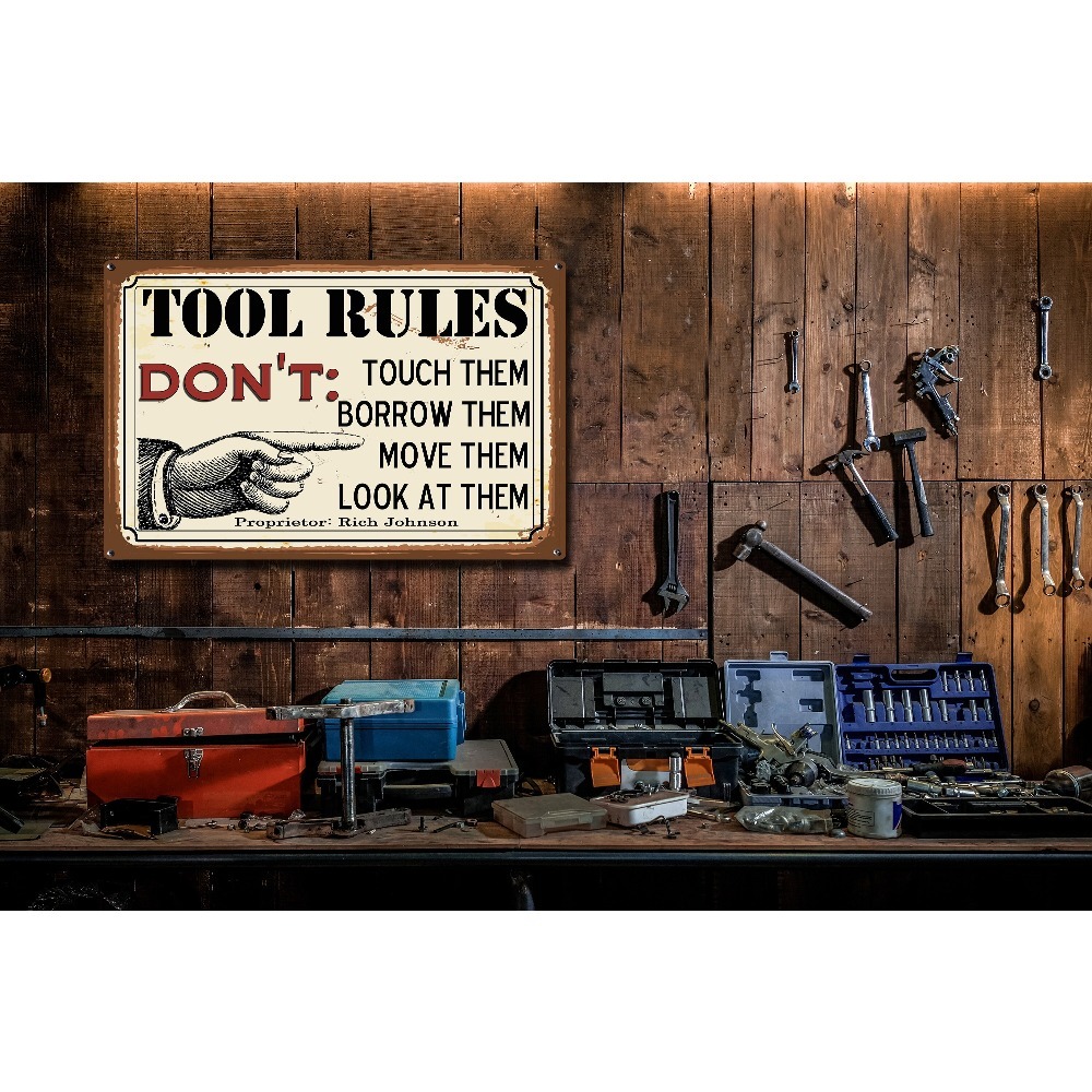 1 pezzo Targhetta in Metallo P - Workshop Tools With Name recensione e prezzo