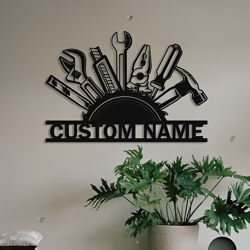Decorazione Murale in Metallo  - Workshop Tools With Name recensione e prezzo