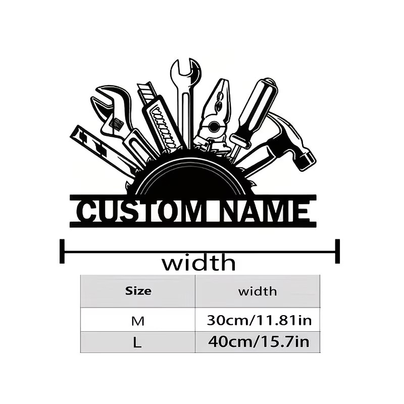 Decorazione Murale in Metallo  - Workshop Tools With Name recensione e prezzo