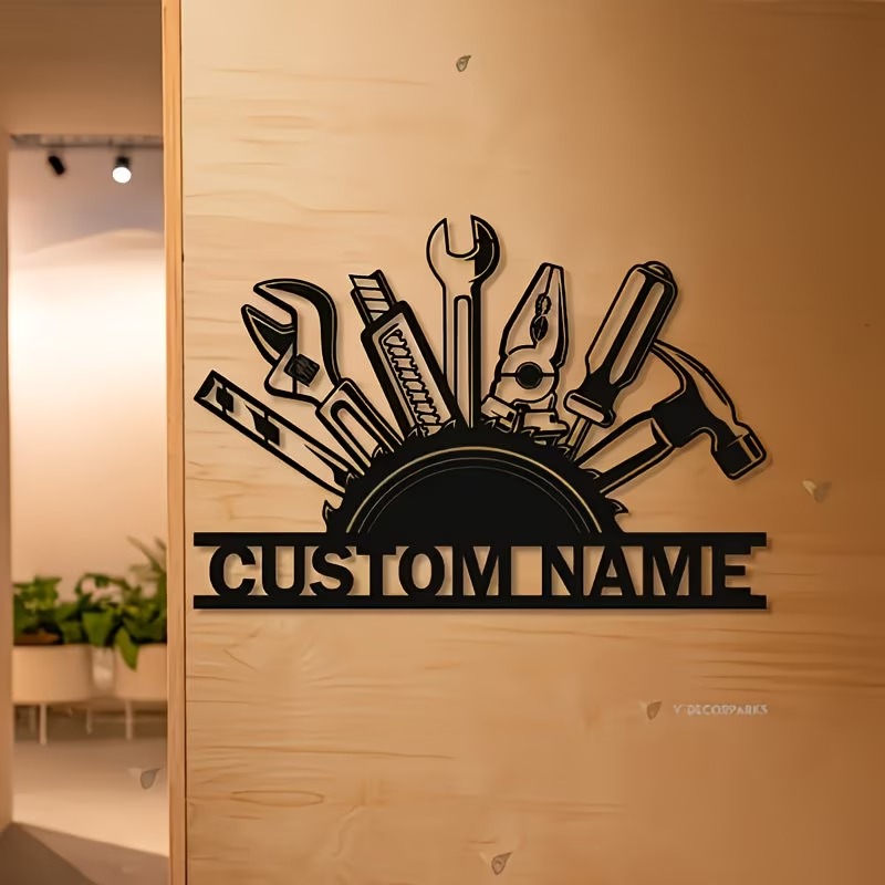 Decorazione Murale in Metallo  - Workshop Tools With Name recensione e prezzo